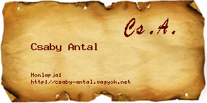 Csaby Antal névjegykártya